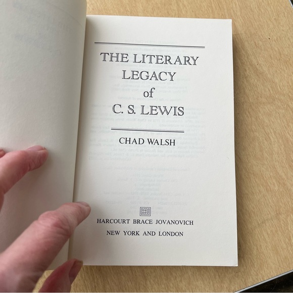 The Literary Legacy Of C.S. Lewis Vintage 1979 Soft Cover Book By Chad Walsh - Picture 3 of 11
